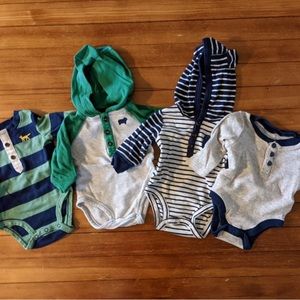 Baby Boy Henley Onesie Lot Bundle Carter's Old Navy
